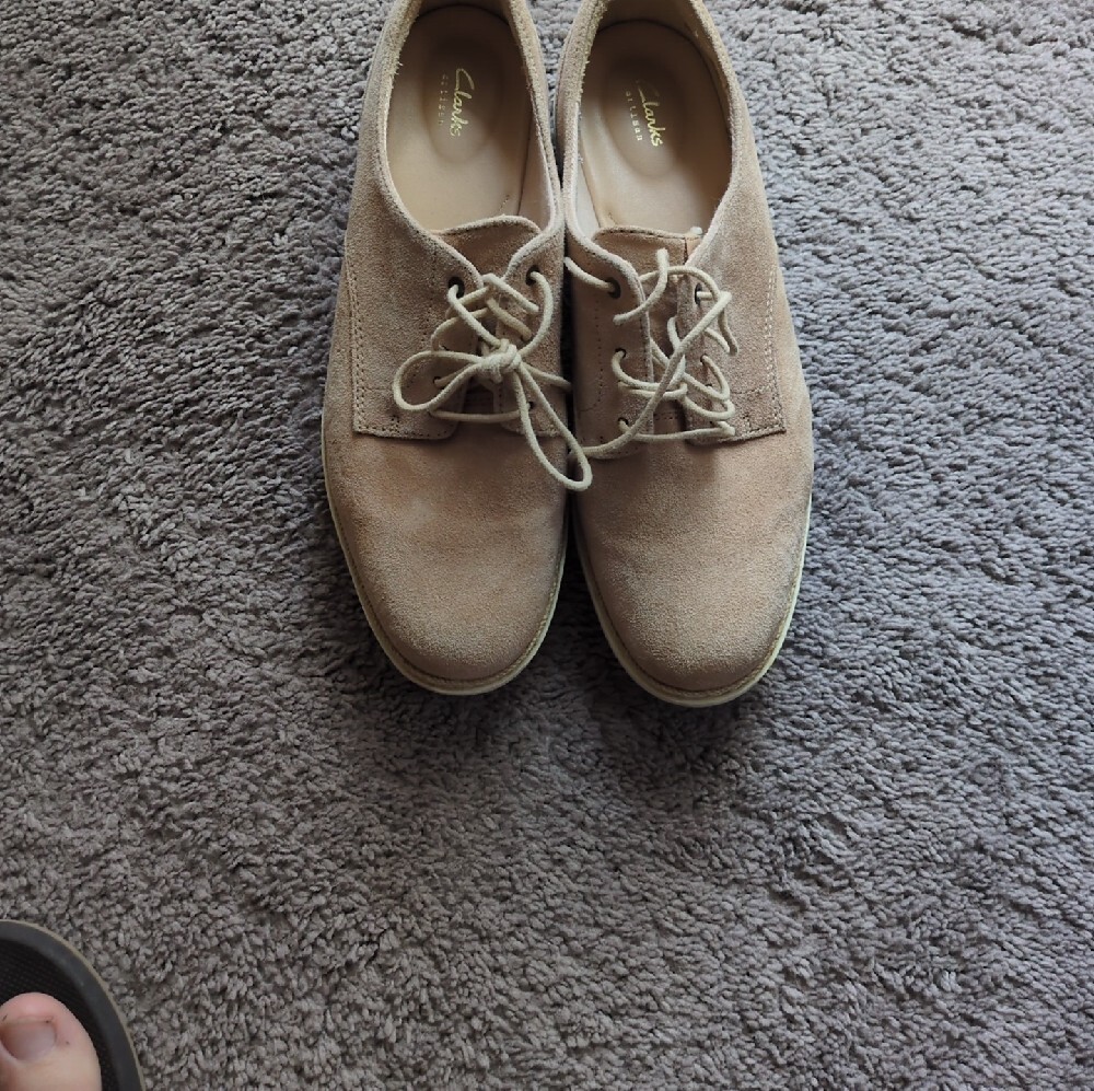 Clarks artisan pink suede lace Oxfords, size 8 - Picture 2 of 8